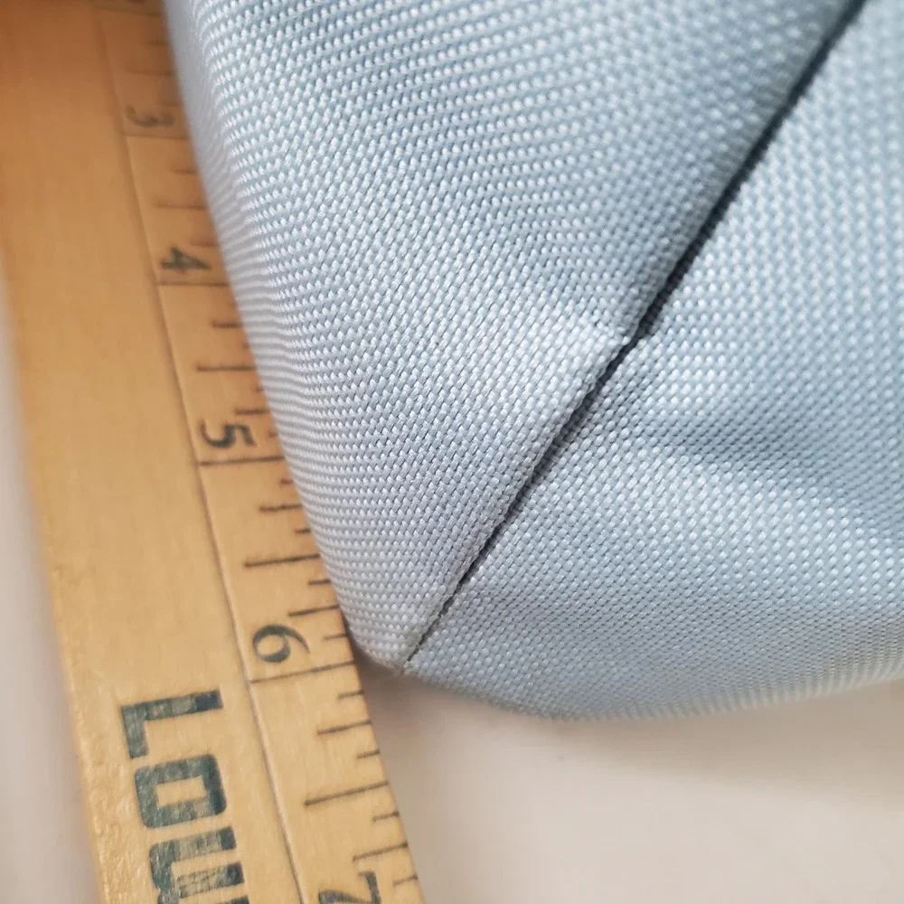 Aldi Insulated Cooler Tote Bag Light Blue Orange Striped Large Grocery Picnic